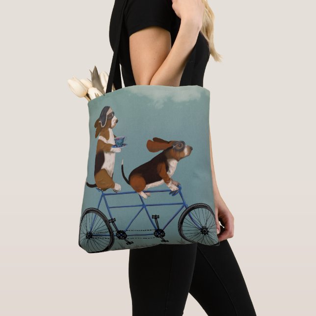 Bolsa Tote Basset Hound Tandem (Close Up)