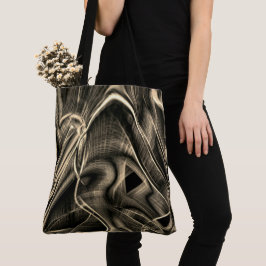 Bolsa Tote Bastante torto parecendo pinho queimado com ranhur