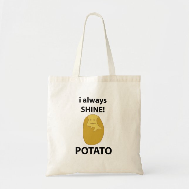 Bolsa Tote Batata Eu Sempre Brilho Batata Engraçada (Frente)