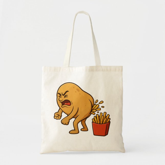Bolsa Tote Batata Francesa Que Faz Caca  l Batata Frita Engra (Frente)