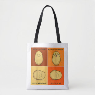 Bolsa Tote Batata Spud Legume Raiz Tater Amante Vegano Keto