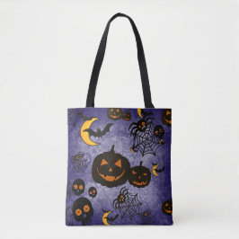 BOLSA TOTE BATATAS DE LUAS DE LUA DE BOMBAS SPOOKPURPLE HALLO