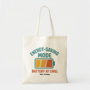 Bolsa Tote Bateria no modo de economia de energia no chill Re