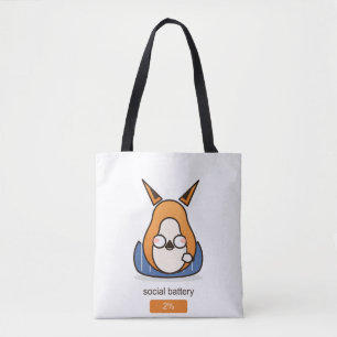Bolsa Tote Bateria Social 2 Porcento Raposa Introvertida Engr