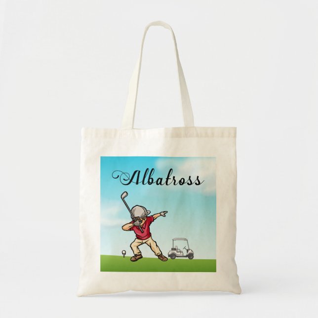 Bolsa Tote Batida de golfe no campo de golfe ALBATROSS (Frente)