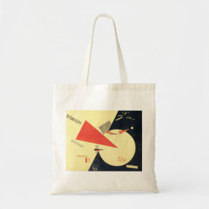 Bolsa Tote Batida do EL Lissitzky- os brancos com a cunha