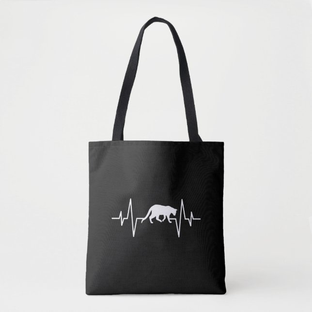 Bolsa Tote batimento cardíaco do gato (Frente)
