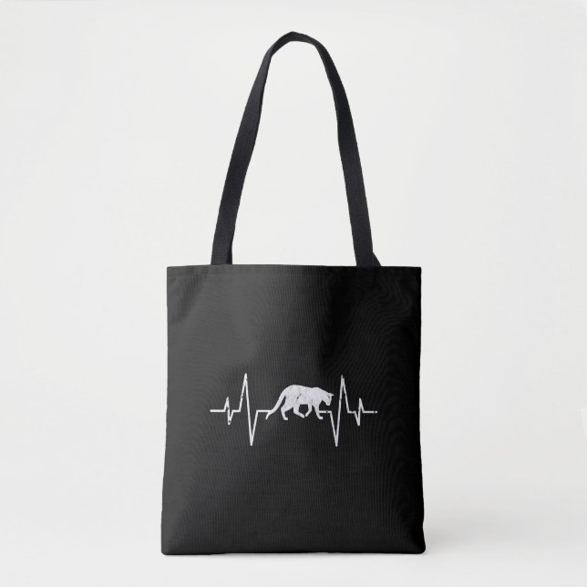 Bolsa Tote batimento cardíaco do gato (Frente)
