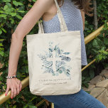 Bolsa Tote Batismo Rustic Blue Eucalyptus Fern Foliage<br><div class="desc">Para qualquer outra personalização ou qualquer outro item correspondente,  entre em contato comigo em yellowfebstudio@gmail.com</div>