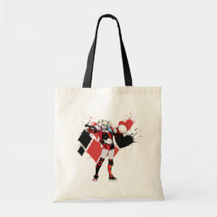 Bolsa Tote Batman   Harley Quinn Hearts & Diamonds Splatter