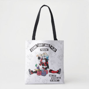 Bolsa Tote Batman   Harley Quinn "sai e joga o Puddin'"