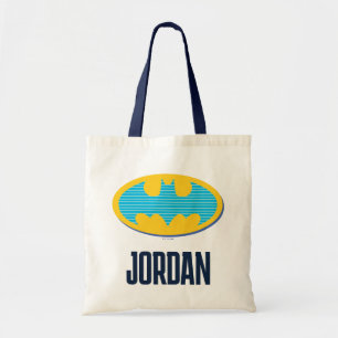 Bolsa Tote Batman Símbolo de faixas cianas
