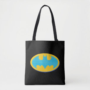 Bolsa Tote Batman Símbolo de faixas cianas