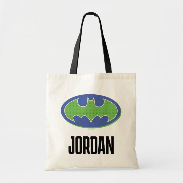 Bolsa Tote Batman | Símbolo roxo e verde (Frente)