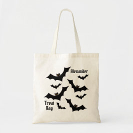 Bolsa Tote Bats Personalizados Trick-or-Tratat Halloween Bag