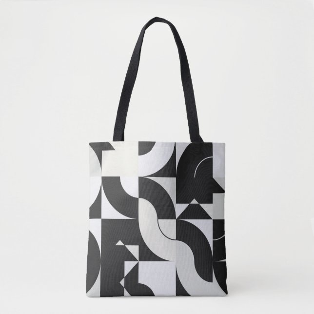 Bolsa Tote Bauhaus composition artwork made with abstract ele (Frente)