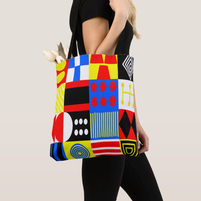 Bolsa Tote Bauhaus Shapes (Close Up)