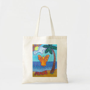 Bolsa Tote Beach Angel Peace and Joy Art Tote Bags