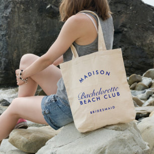 Bolsa Tote Beach Bachelorette Retro Modern Personalizado