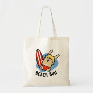 Bolsa Tote Beach Bun Funny Bunny Puns