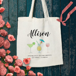 Bolsa Tote Beach Cocktails Bachelorette Bridesmaid Name