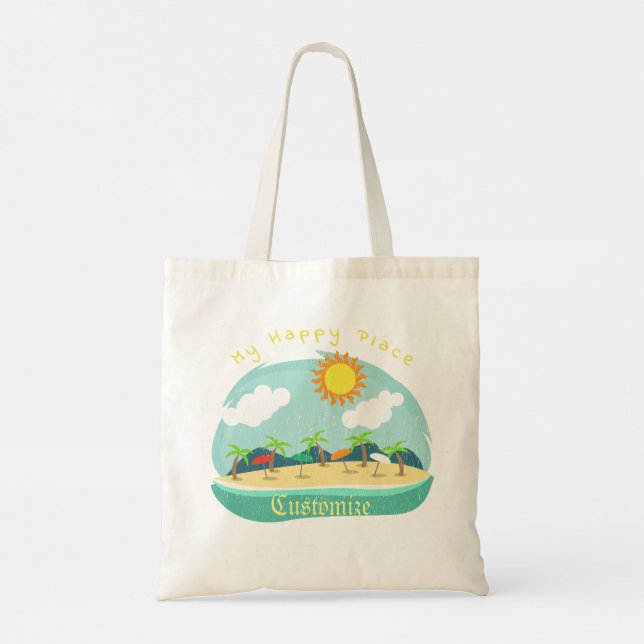 Bolsa Tote Beach Happy Place Thunder_Cove (Verso)