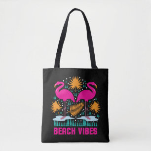 Bolsa Tote Beach Vibes Pink Flamingos-19501
