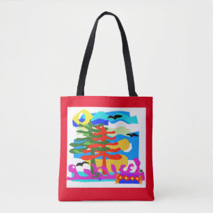 Bolsa Tote BEACHES - Sun & Surf- Australia - Red