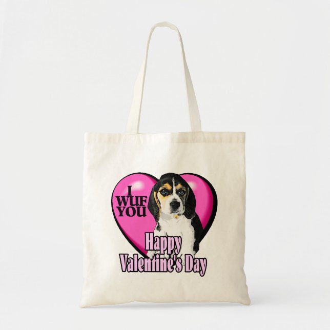 Bolsa Tote Beagle I Wuf You (Frente)