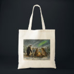 Bolsa Tote Beam Lingering Whimsical Aurora Animals Painting<br><div class="desc">This tote bag features a penguin, rabbit, and dog sharing a cozy campfire under the glowing northern lights. The warm and whimsical scene is perfect for animal lovers, fans of cute wildlife, and anyone who enjoys charming outdoor scenes. Great for everyday use, grocery shopping, school, or casual outings. A delightful...</div>