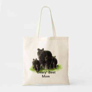 Bolsa Tote "Beary" Melhor Humor da Mãe com Ursos Pretos