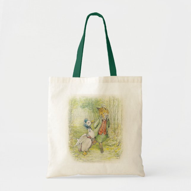 Bolsa Tote Beatrix Potter, SACOLA, pato da poça de Jemima (Frente)