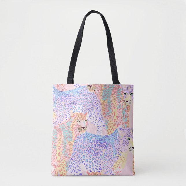 Bolsa Tote Beautiful Leopard Seamless Pattern illustration Ar (Frente)