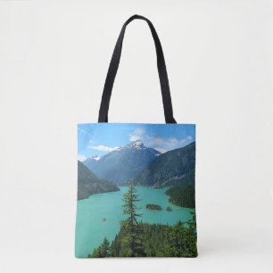 Bolsa Tote Beautiful Mountain Lake Scenery em Washington