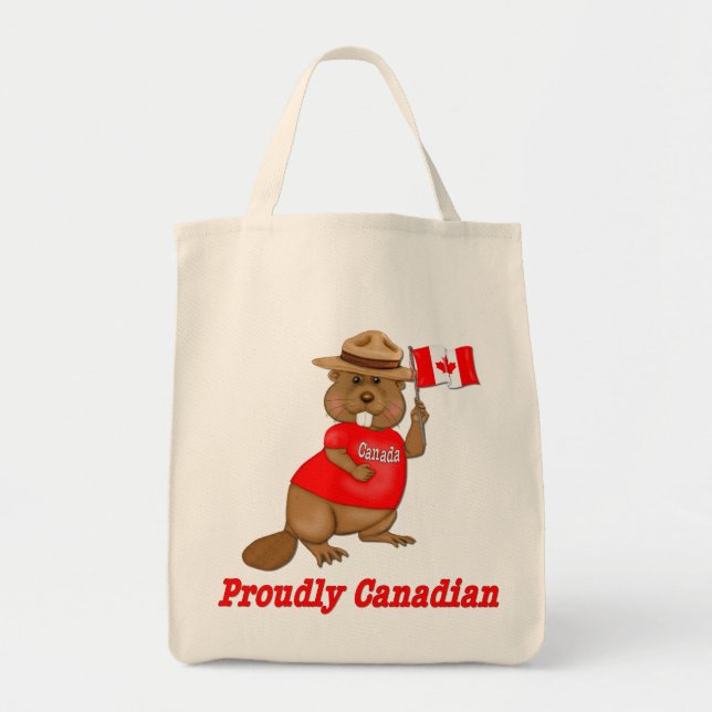 Bolsa Tote Beaver orgulhosamente canadense (Frente)