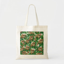 Bolsa Tote Bebê Bush Fofo em Padrão de Folhas Tropicais Luxur