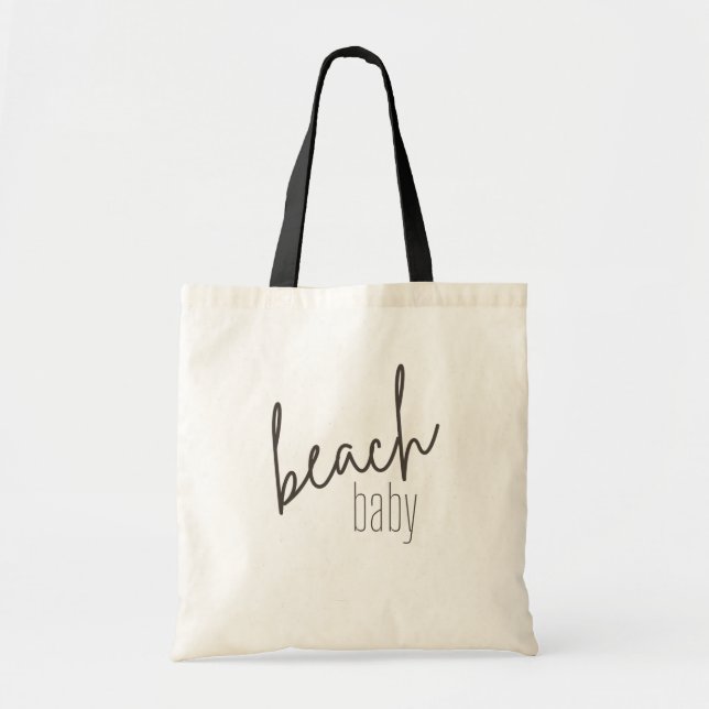 Bolsa Tote bebê da praia. Praia de Piscinas e Bolsas (Frente)