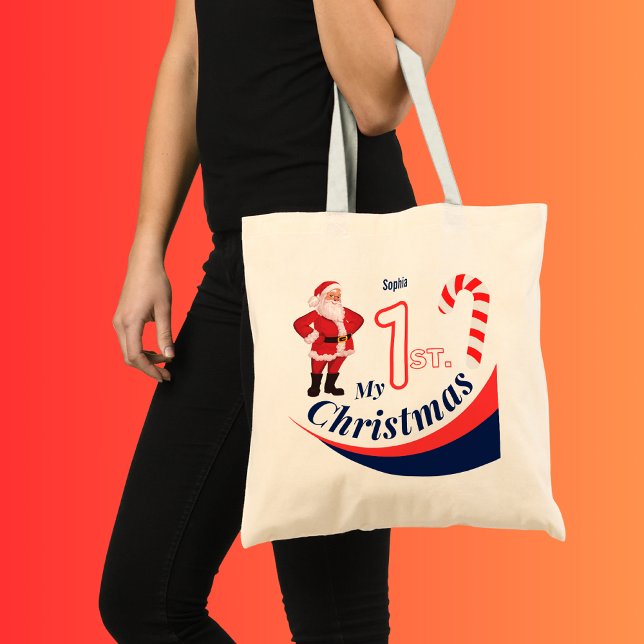 Bolsa Tote Bebê de Natal "Meu Natal de 1rua" (Criador carregado)