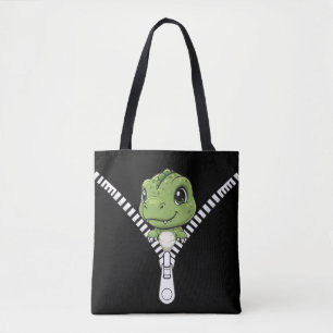 Bolsa Tote Bebê dinossauro fofo espiando