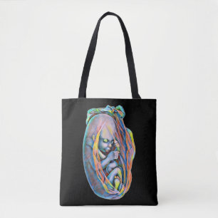 Bolsa Tote Bebê Feto Na Mulher Abstrato Arte Da Anatomia Huma