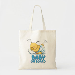 Bolsa Tote Bebê Frango Adormecido Sinal de Carro 'Bebê a Bord