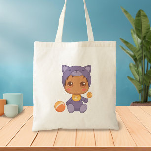 Bolsa Tote Bebê Garota Roxo Boneco