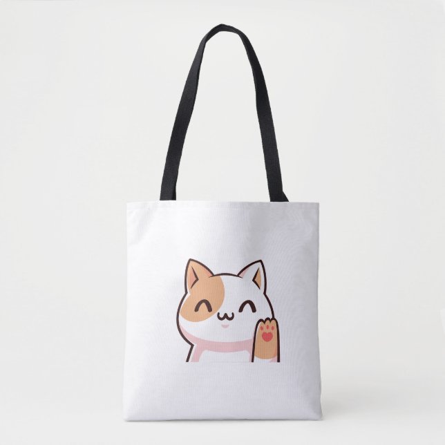 Bolsa Tote Bebê Gato Dourado Rosa (Frente)
