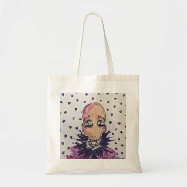 Bolsa Tote Bebê glamouroso em violeta (Frente)