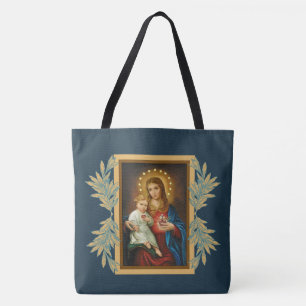 Bolsa Tote Bebê imaculado & doloroso Jesus de Mary do coraç