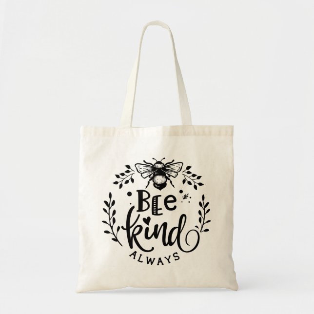 Bolsa Tote Bebê Kind Always - saco de tote ecológico reutiliz (Frente)