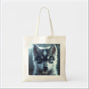 Bolsa Tote Bebê Lobo Adorável ao Luar