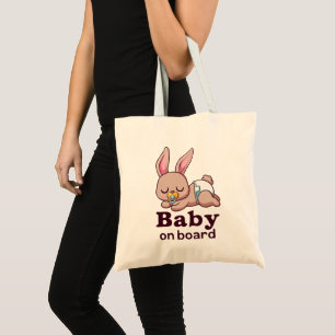 Bolsa Tote Bebê Macaco Adormecido Fofo "Bebê a Bordo" Carro