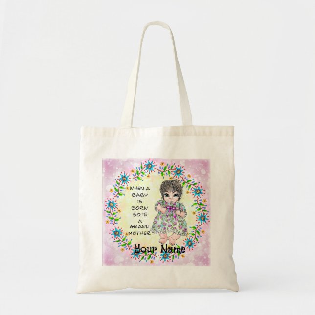 Bolsa Tote Bebê Menina da Vovó   (Frente)