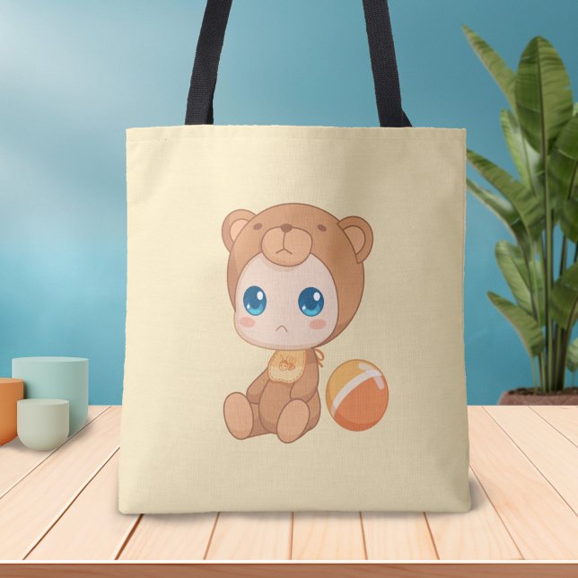 Bolsa Tote Bebê Menino Urso Jumpata de Urso Amarelo (Criador carregado)